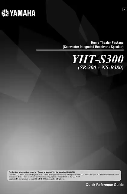 yamaha雅马哈YHT-S300 Quick Reference Guide